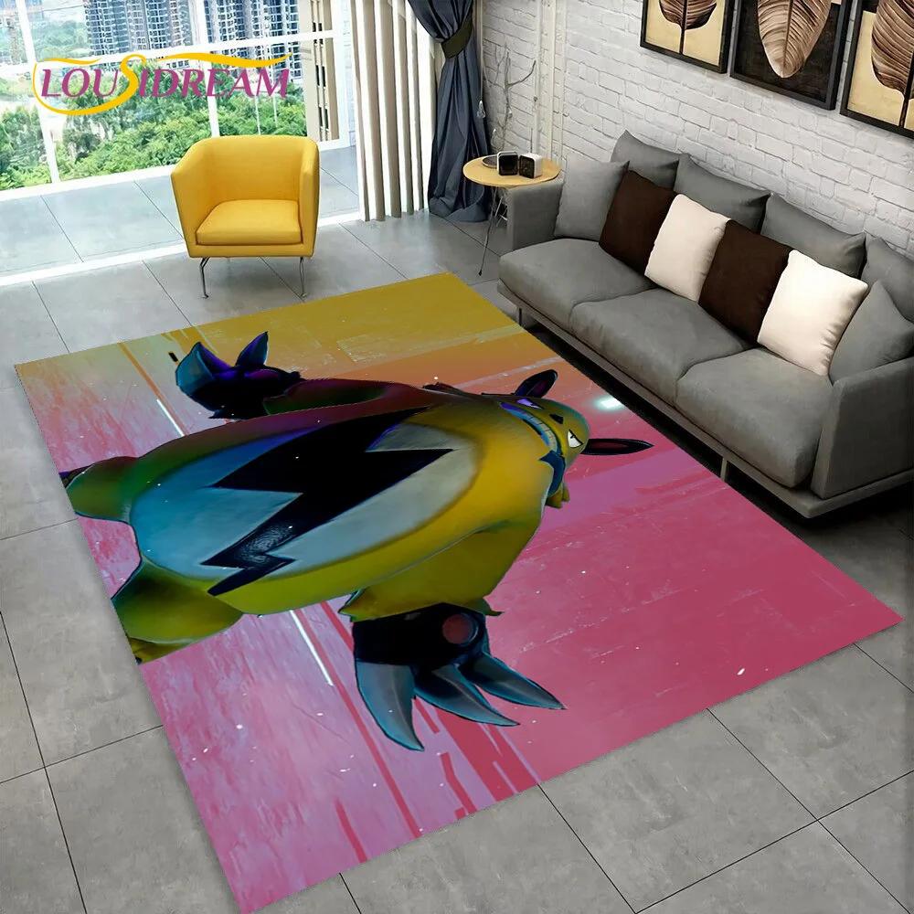 3D Cartoon Palworld Spiel Teppich für Zuhause Wohnzimmer Schlafzimmer Sofa Fußmatte Dekoration, Kinderteppich Rutschfeste Bodenmatte Geschenk