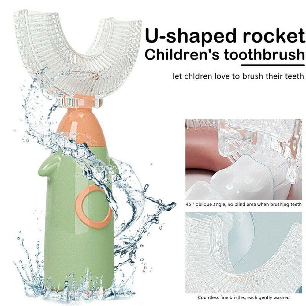 1-12years Soft Silicone Oral Care U-Shape Toothbrush Teeth Whitening Tooth Brushing Cleaning Tool