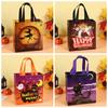 Pumpkin Halloween Tote Bag Handbag Halloween Gift Bag Foldable Halloween Non-woven Bag  Girl