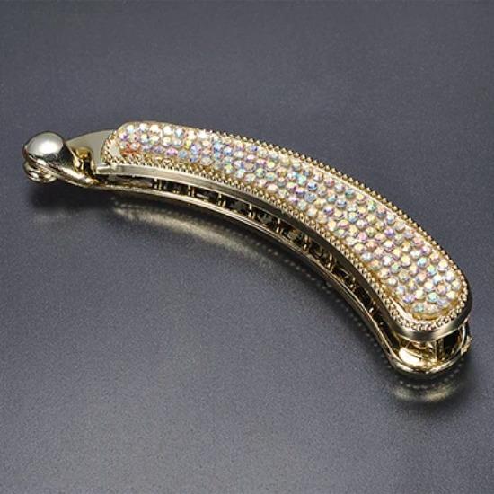 Shining Rhinestone Women Girls Hairpins Banana Barrettes Clip Korean Style for Elegant Female  Hair Clip Hair Accessories