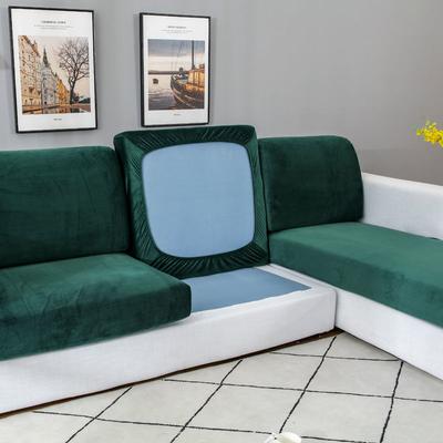 Velvet Sofa Cover Elastic Backrest Cover Thick Solid Color Living Room Corner Sofa Bed Furniture Protection Cover Super Soft