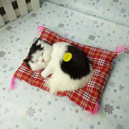 Simulation Mini Cat High Simulation Breathable Birthday Gifts Cloth Pad Plush Cats for Kids