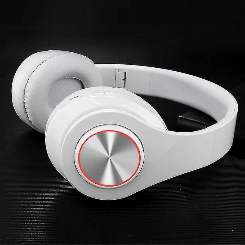 Head-mounted Wireless Bluetooth Connected On-ear Headphones White (ruipei)