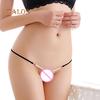 Sexy Lady Crotchless Faux Pearls String G-string Briefs Underwear Underpants Female Clothing
