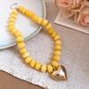 Elegant Summer Acrylic Beaded Necklace: Fashionable Round Clavicle Chain Jewelry