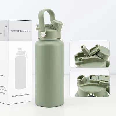 Custom Logo 1000ml Stainless Steel Space Water Bottle 32 Oz Double Wall Vacuum Flask for Fishing Travel and Outdoor Sports