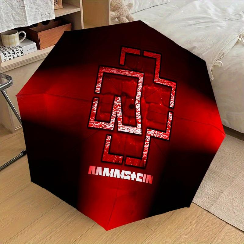 1pc Rammstein Cross Themed High-quality Umbrella,Automatic Opening and Closing Umbrella,Multi-functional Umbrella G0811006