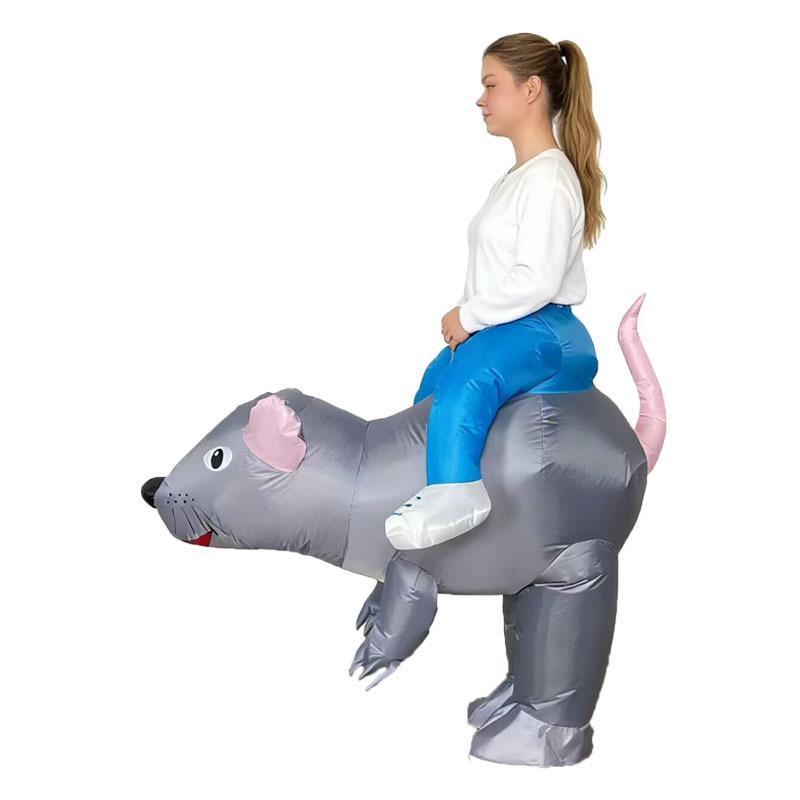Disfraz Inflable de Ratón Lindo para Halloween y Navidad - Disfraz de Cosplay y Performance para Adultos