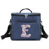 Lunch Bag Thermal Handbag Cooler Organizer Case Waterproof Outdoor Travel Shoulder LunchBox for Men and Women Rose Flower Print