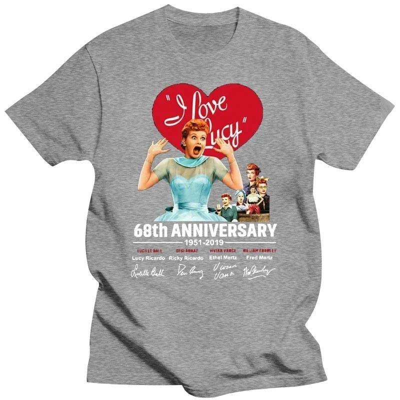 

Я люблю Люси 68-я годовщина 1951 2019 Автографы Футболка Черный хлопок Мужская футболка свободного стиля Новинка в топах и футболках Рубашка Homme 2XL