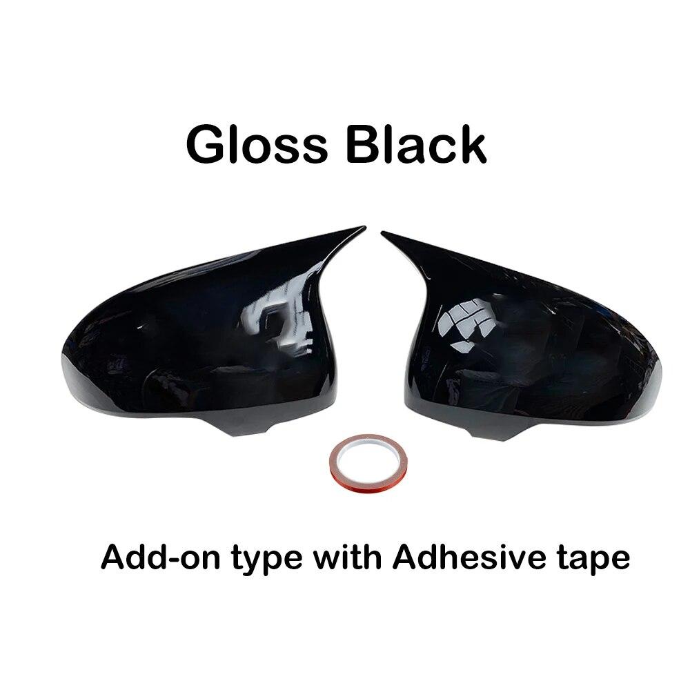 For Toyota Mark X Reiz 2010-2017 Rearview Side Mirror Cover Wing Cap Exterior Door Rear View Case Trim Carbon Fiber Look Black