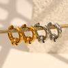 MamacitaSlay Geometric18K Gold Plated Hoops women's earrings Waterproof Daily stainless steel women's jewelry new in earrings