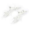 Les Trésors De Lily [I8082] - Silver 'Cross' Earrings (rhodium-plated) - 16x6 Mm