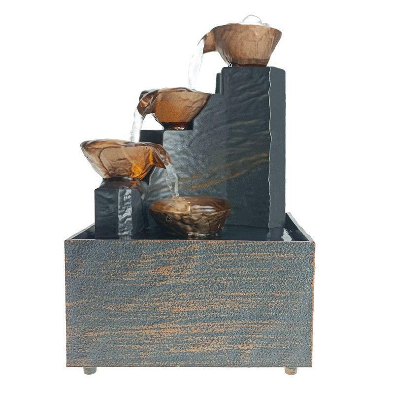 Desktop Rockery Waterfall Fountain for Home, Bedroom, or Living Room Decor