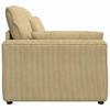Modular Sofa End Module with Armrest and Cushions Gray Green 100 Cm