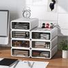 Plastic Box Desktop Organizer Drawer Jewelry Container Makeup Storage Box Stackable Large Mask Office Storage Medicine Dustproof