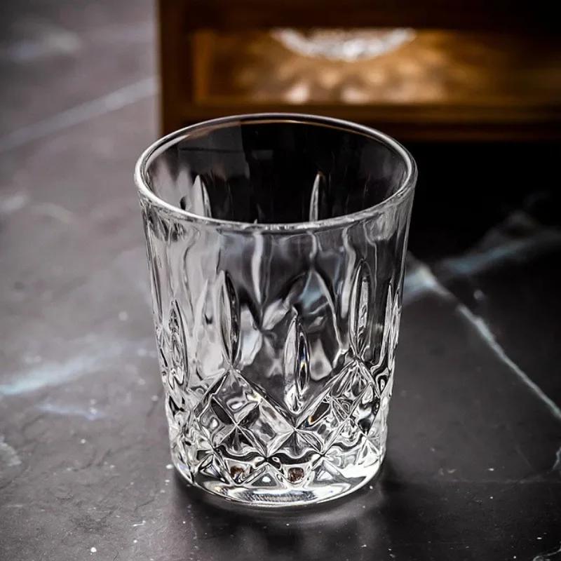 6pcs Spirits Cup 50ml Shot Glass Embossed Design Glass Wholesale Cups Small Capacity Wine Cup Engraved Household Chinese Tea Cup
