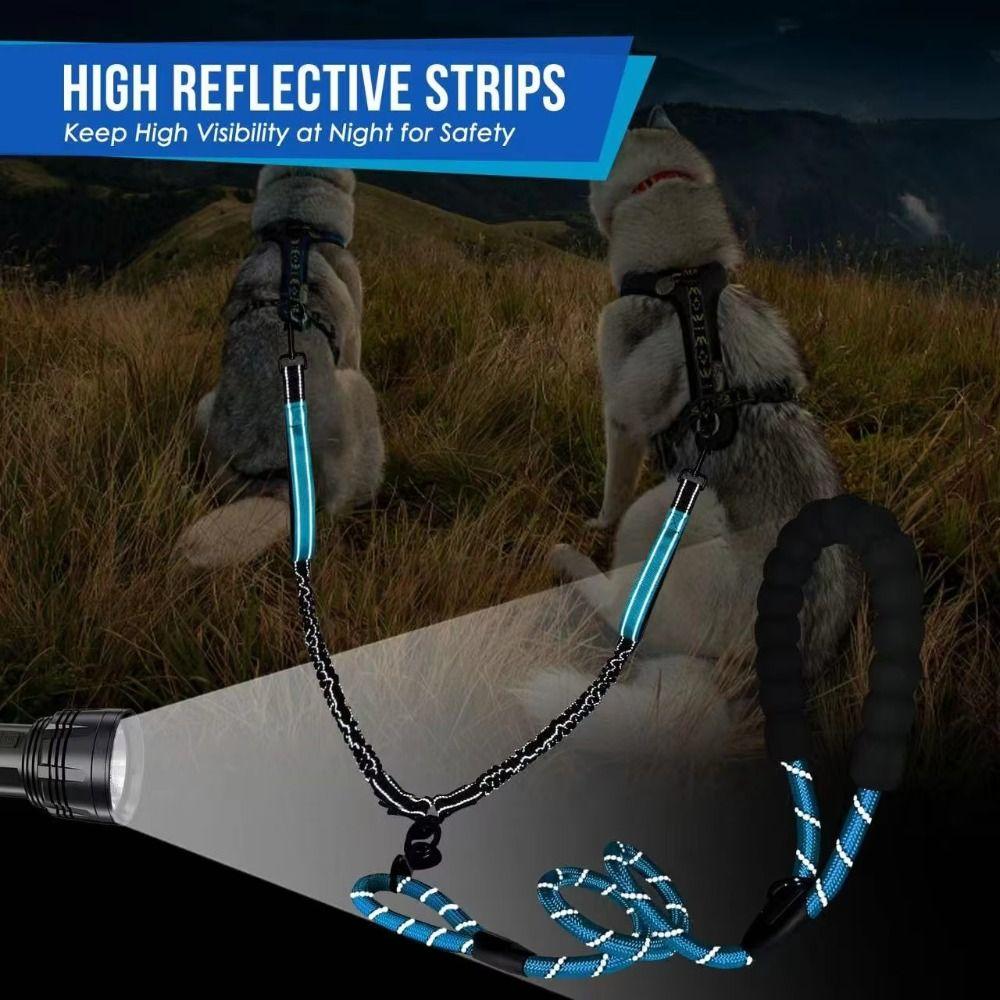Reflective Dual Dog Leash 360 Swivel Pet Walking Rope Portable Two Dog Lead Rope  Two Dogs