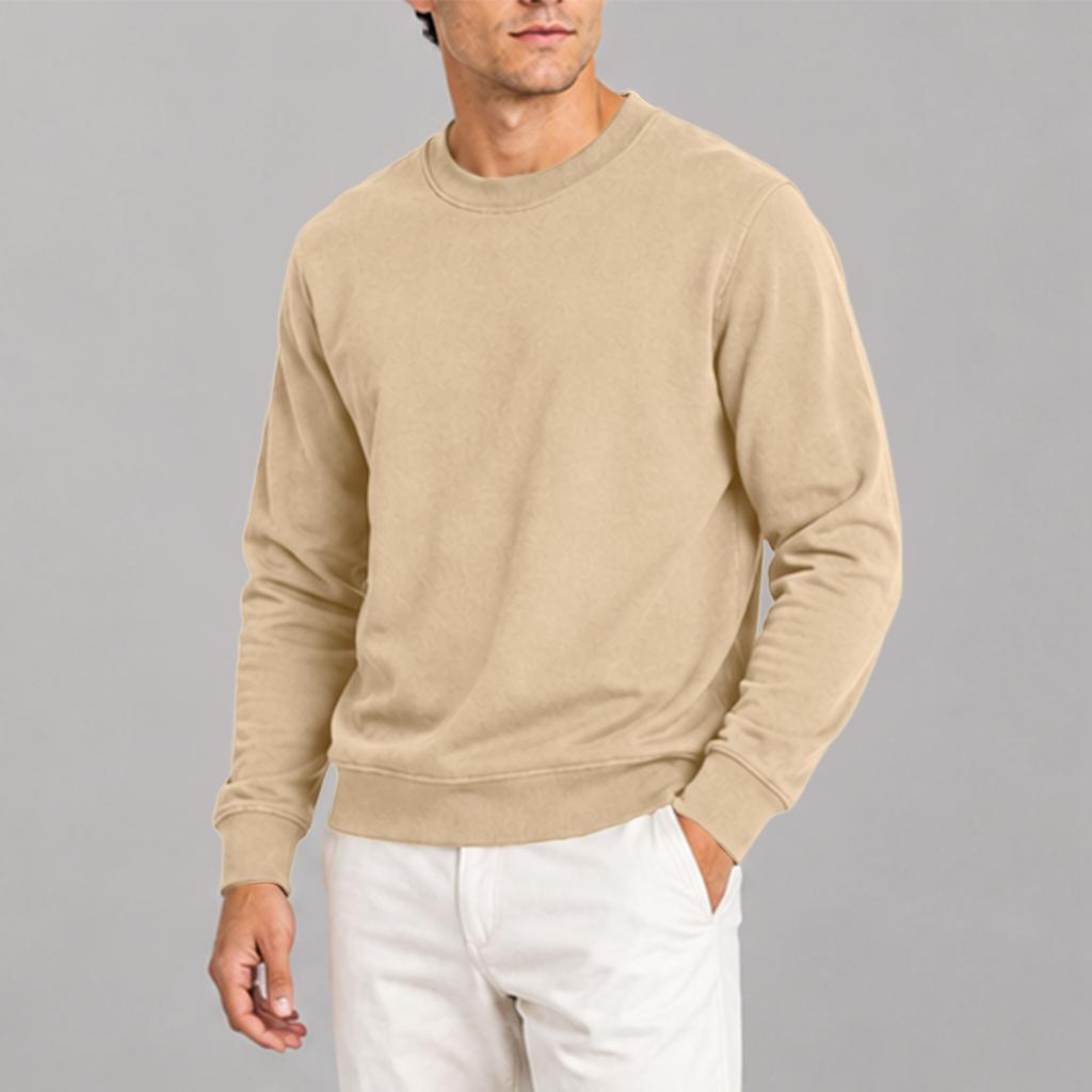 Men's Fall Winter Color Crewneck Sweatshirt Pullover for Cold