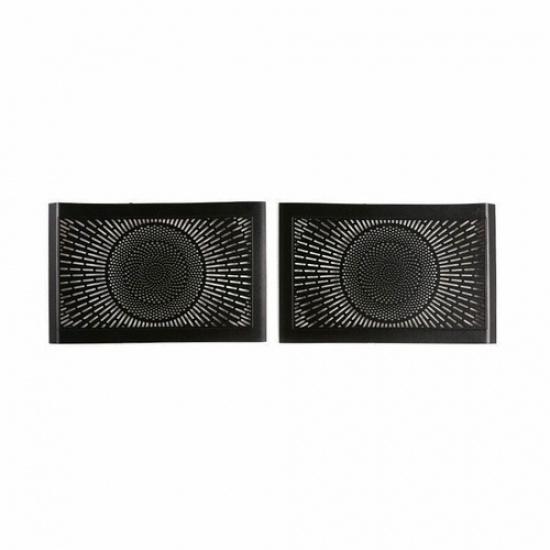 Black Aluminum Frame Trim 2004-2018 Console Dashboard Speaker For Benz G-Class