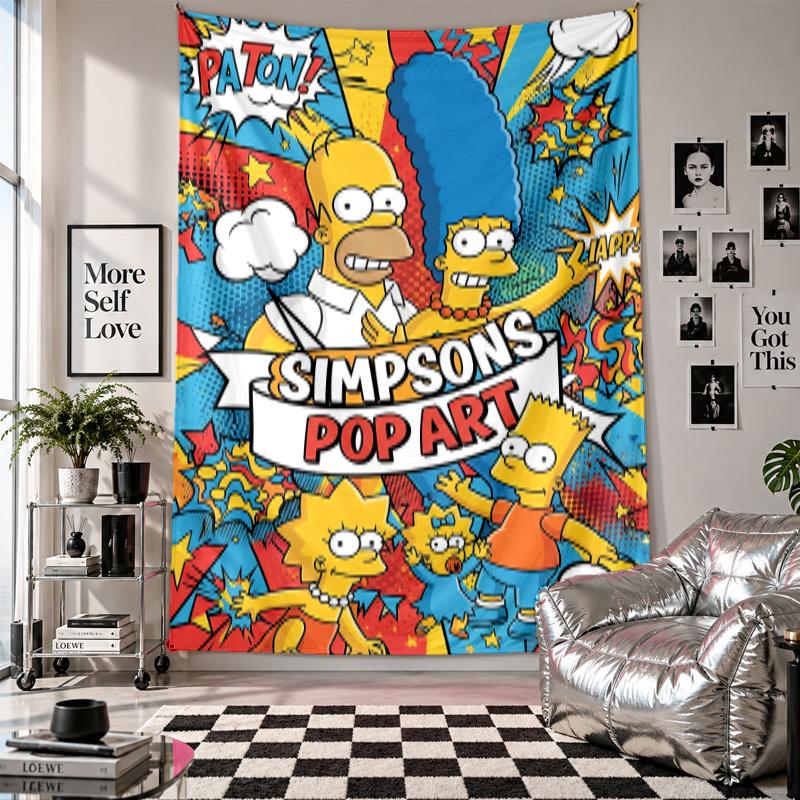 Wall TapestryThe Simpsons Art Hanging Cloth Decorative Background Cover for Room Decoration