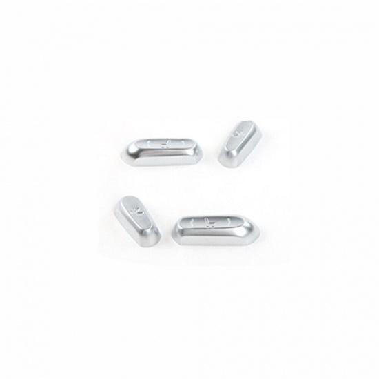 Seat Adjustment Button Cover Trim 4PC For Chevrolet Equinox 2018- Silver ABS