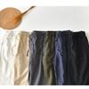 Summer Simple Style Men's Pants Beach Breathable Ramie Cotton Men Trousers Daily Casual Baggy Long Pants Solid Color Drawstring Elastic Waist
