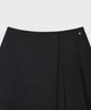 FALLETT Half Pleated Wrap Skirt Black