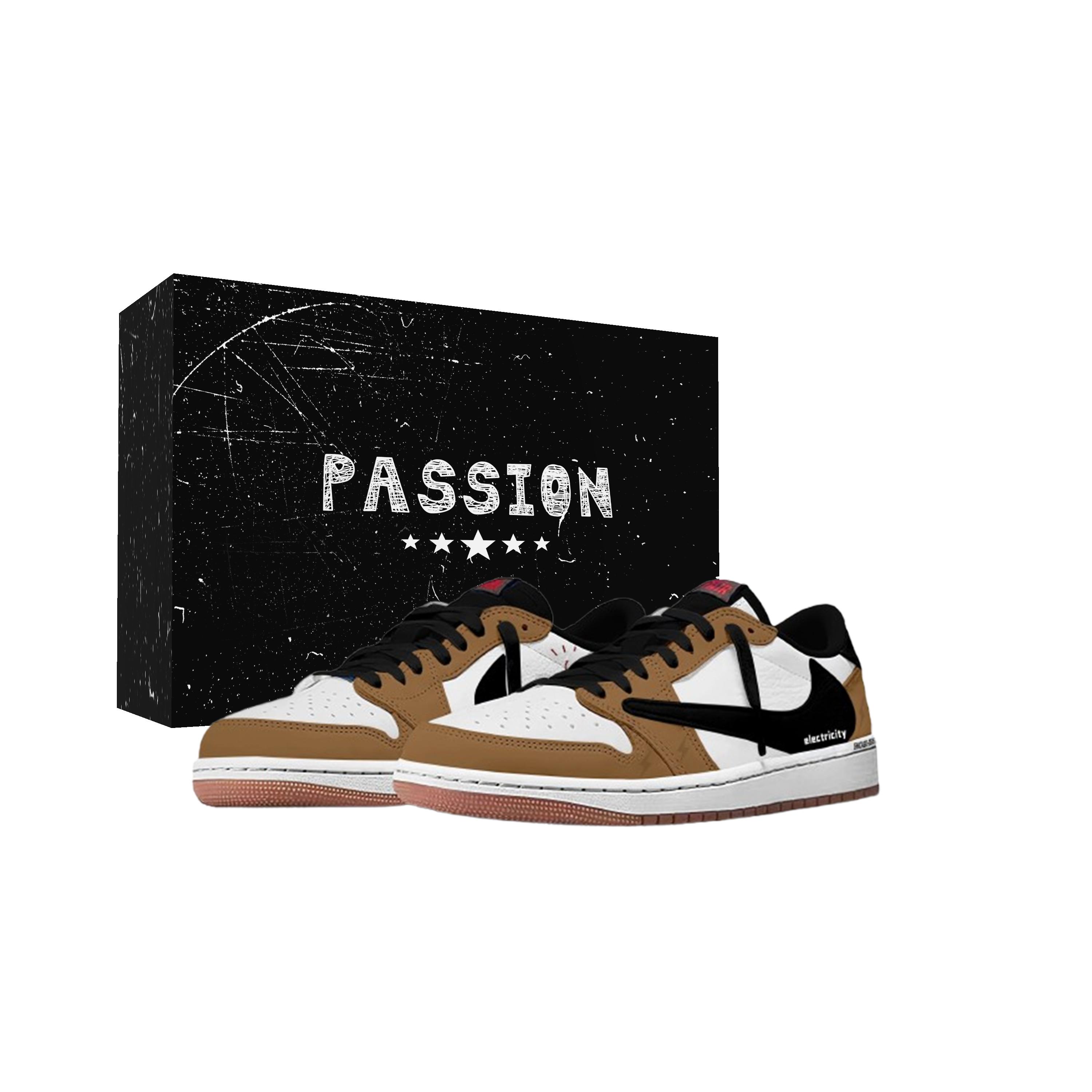 

Travis Scott x Jordan Air Jordan 1 Caramel Travis Scott X AJ1 Низькі з амортизацією Низькі кросівки Винтажні Баскетбольні кросівки Унісекс DZ4137-700(Команда1698-) 42.5