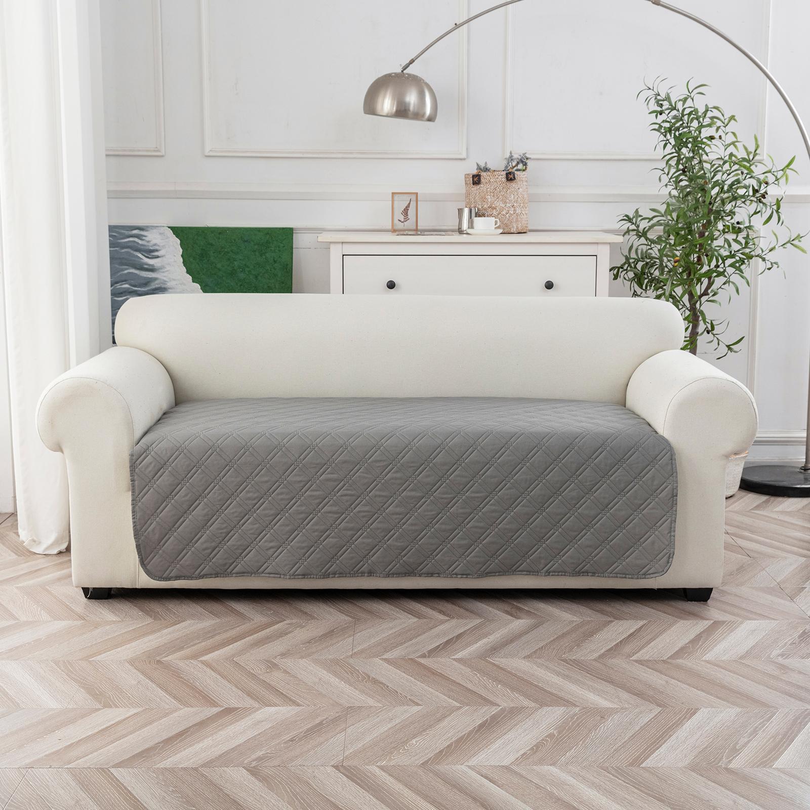 Genina Wasserdichter Sofabezug, Waschbarer Couch-Sofa-Bezug für Haustierfreundlich, Möbelüberwurf 100x60cm gray