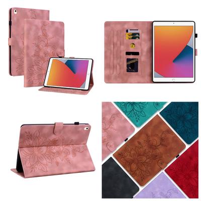 For Apple iPad 10.2 (2020) (Also Known As iPad 8th Gen,iPad (8th generation)).PU Leather Exquisite Floral Embossed Design Tablet Case