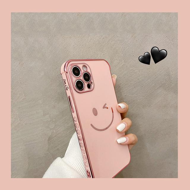 

Роскошный позолоченный чехол-бампер с милым смайликом для Iphone 13 12 11 Pro Xs Max X Xr 7 8 Plus, мягкий силиконовый защитный чехол For Xs Max