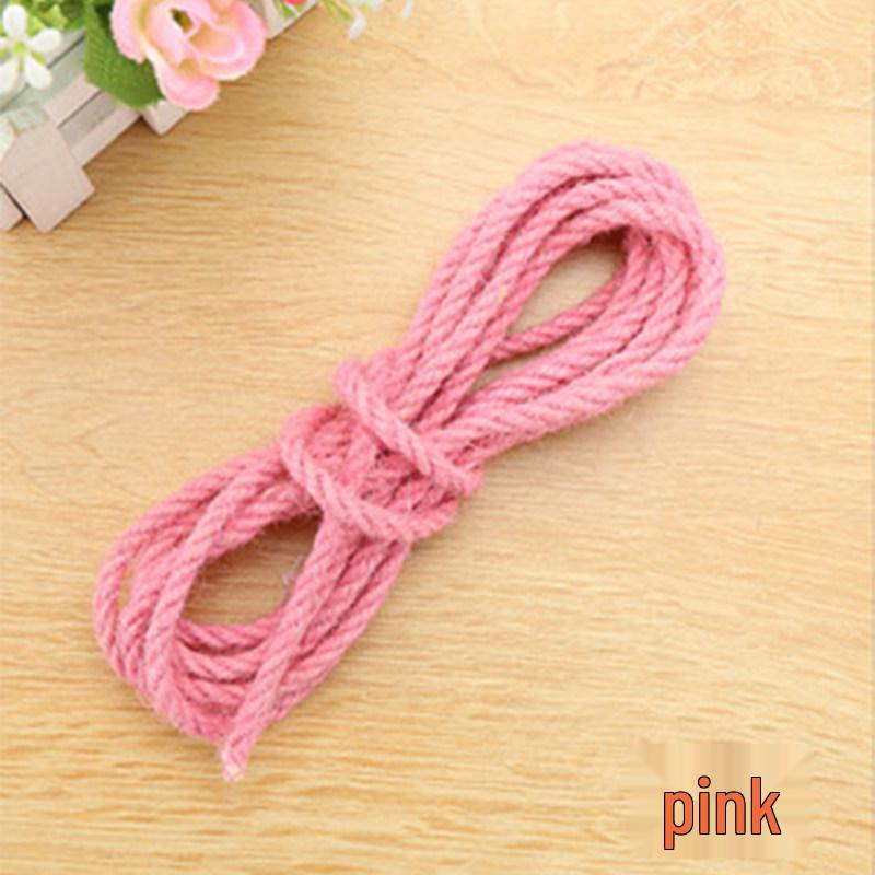 5mm Colored Sisal Rope for Cat Tree DIY, Handmade Hemp Rope for Ornaments, Tube Wrapping, and Flower Pot Decoration
