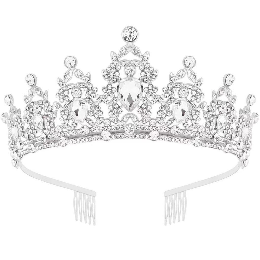 Bridal Crown Tiara Alloy Rhinestone Headband Wedding Crown Birthday Hair Accessory Party Headband Accessories