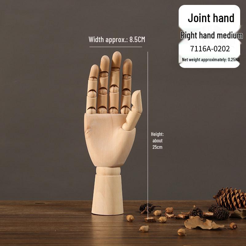 Nordic Style Handmade Wooden Jointed Model Figure Ornament