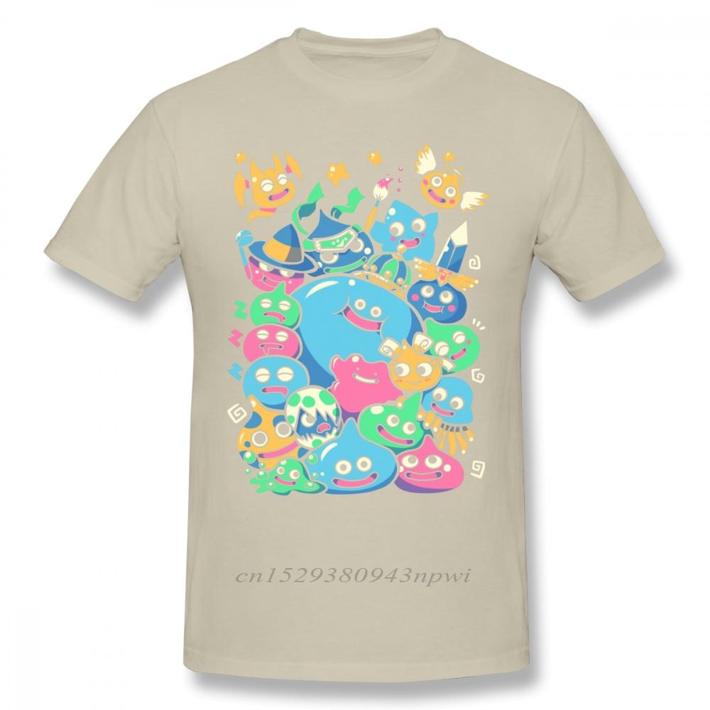 Dragon Quest T Shirt Slime Party TShirt Funny Beach Tee Shirt 100 Cotton Printed Unisex Short Sleeves Oversize Tshirt