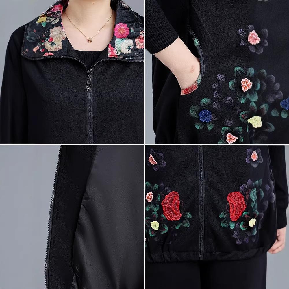 Stylish Spring and Autumn Vest for Middle-Aged and Elderly Women - Plus Size