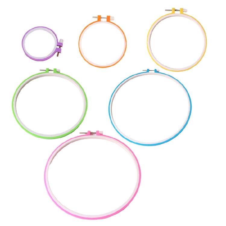 10 Pcs Round Embroidery Hoop Crosses Stitching Hoop for Sewing Needlework Adjustable Embroidery Frame