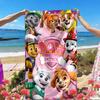 Asciugamano da Spiaggia con Stampa PAW Patrol, Asciugamano da Spiaggia Versatile Leggero Assorbente per Piscina Surf Yoga Bagno, Regalo Perfetto per Compleanno e Vacanze