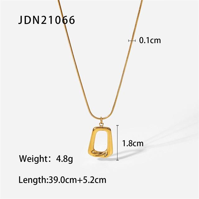 

Irregular Trapezoid Pendant Necklace For Women High Quality Stainless Steel Jewelry Statement Collar Necklace Gift