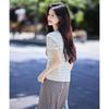 Shangjing Women's Simple Striped Short Sleeve T-Shirt