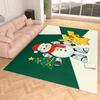 Cute Pikachu Christmas Sleigh 3D Print Imitation Cashmere Rug, Soft Water Absorbent Carpet For Bedroom Home Decor