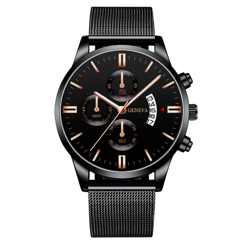 Top Brand Men's Quartz Watches Fashion Mesh Strap Man's Business Wristwatches Best Gifts Clock for Husband,Family,Friend