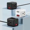 Portable Multi-Standard Power Strip with USB-C: AU, US, UK, EU Sockets