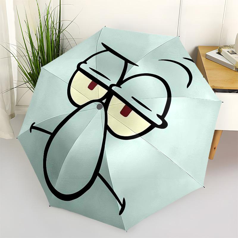 

1pc Egg with Glasses and Arms Umbrella with Plastic Handle,Suitable for All Seasons Home Travel Outdoor UmbrellaM1162