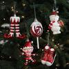 DIY Decor Cartoon Santa Claus Pendant Red&White Hanging Painted Ornaments  Xmas