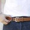 [Vincent Crafted] Tochigi Leather Stitch Leather Belt for Men, JAVIER, 35mm Wide, Made In Japan, Genuine Leather Belt, BusinessCasual,