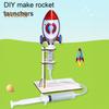 1 Sada DIY Model Raketometu Ručně Vyráběné Dřevěné Puzzle Vzduchem Poháněná Raketa Stavební Řemesla Děti STEM Vzdělávací Vědecký Experiment Hračka