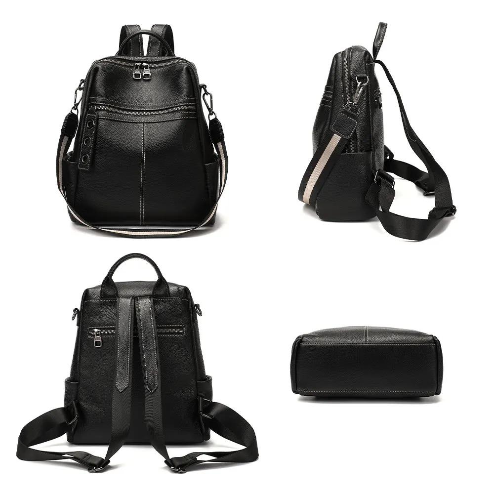 Zency 100% Genuine Leather Backpack For Women