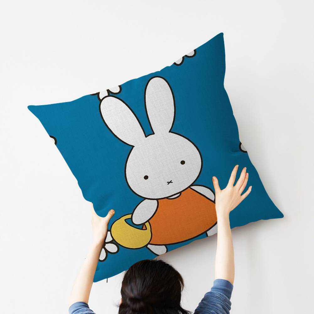 Cartoon M-Miffys Personalized Pillow Dust Cover Bedroom Kids Party Decoration Pillowcase Birthday Children Gift